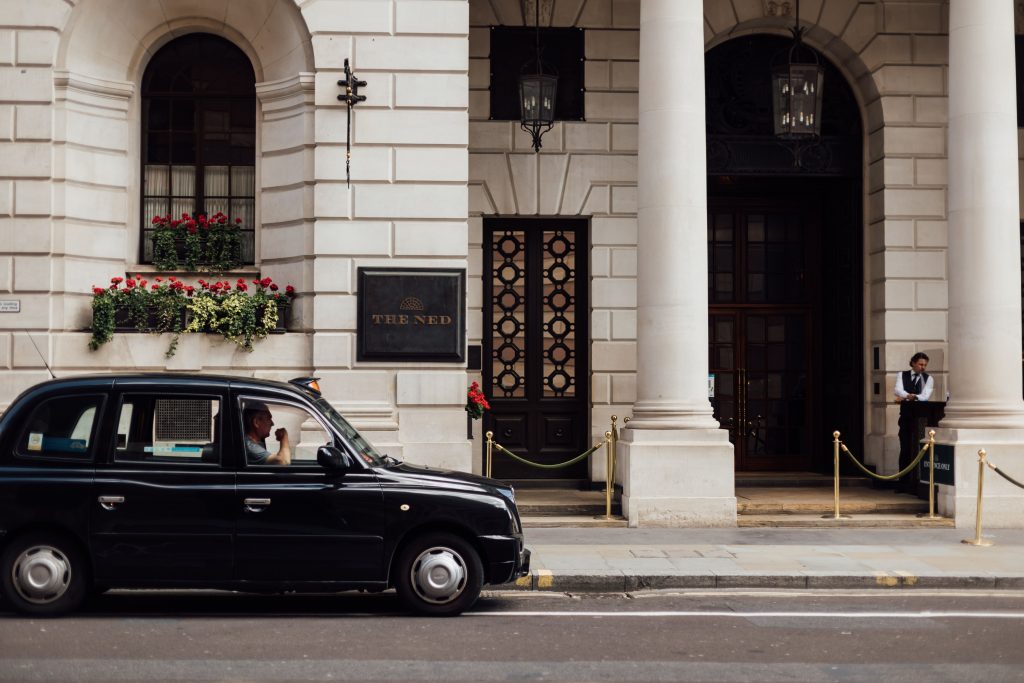Front exterior of The Ned in London