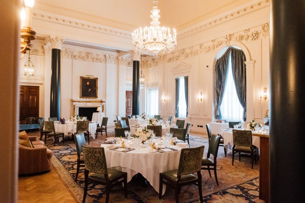 Interior of The Ned in London, a hotel venue with 1920's style decor