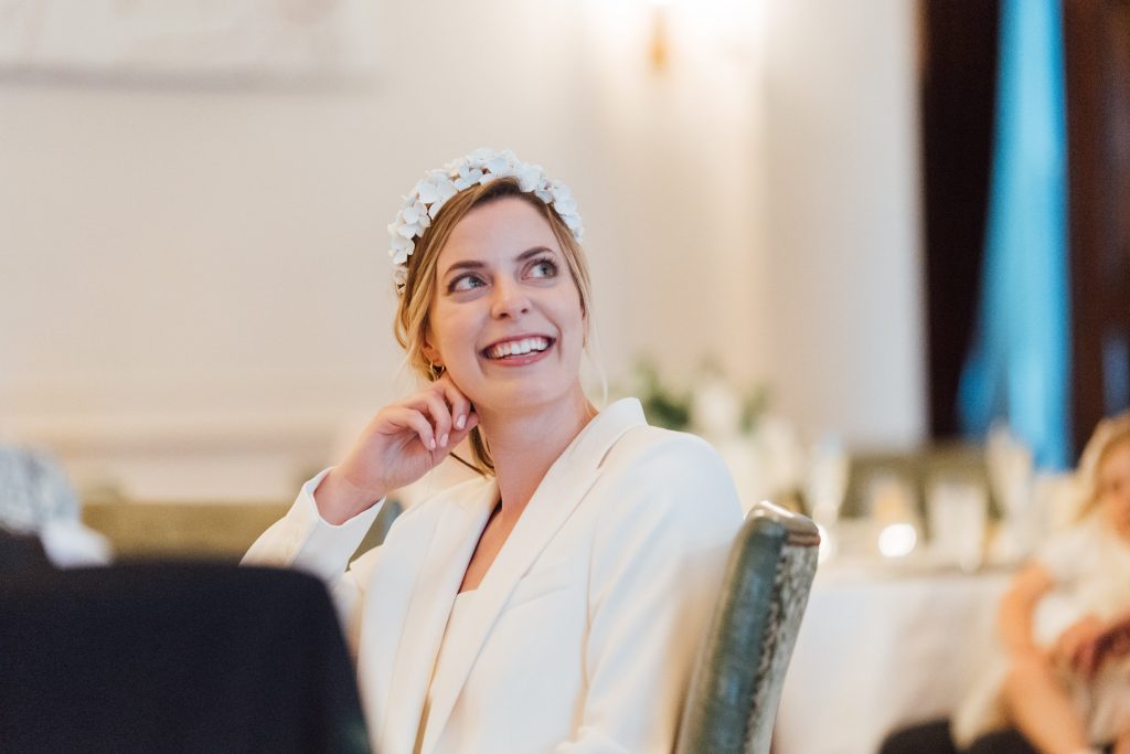 Wedding speeches for city couple's low key micro wedding at The Ned