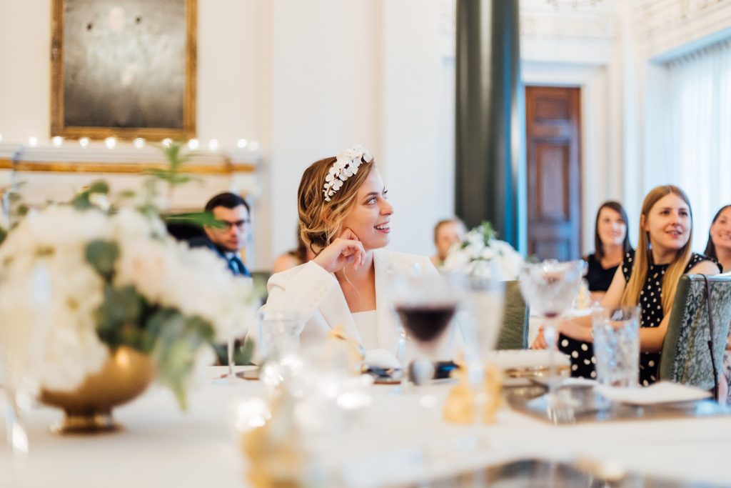 Wedding speeches for city couple's low key micro wedding at The Ned