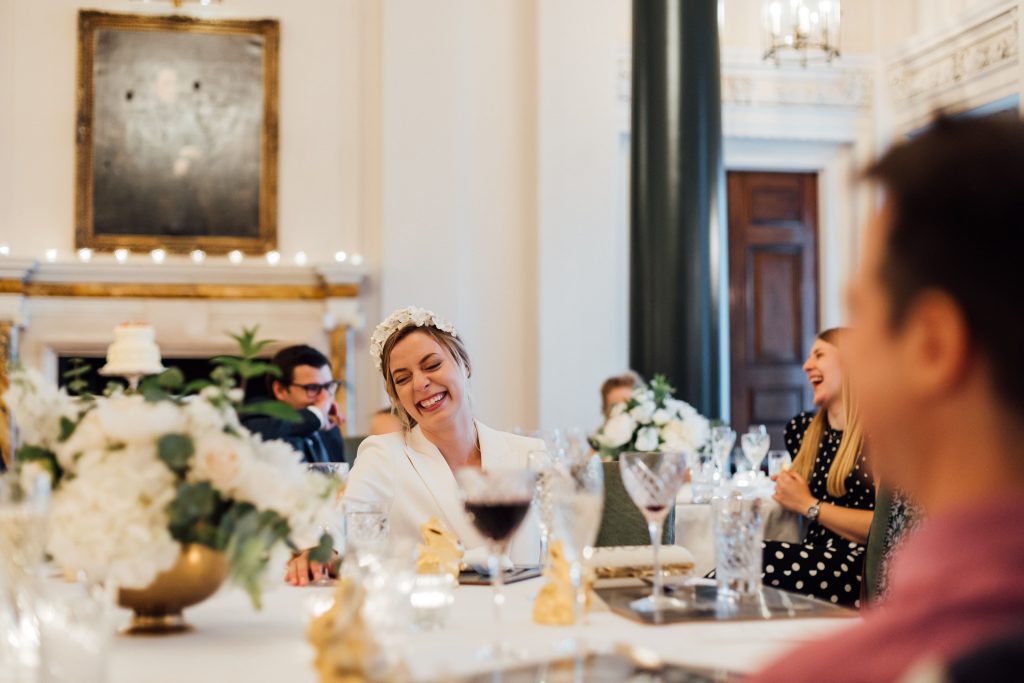 Wedding speeches for city couple's low key micro wedding at The Ned