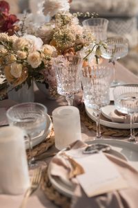 Elopement beach wedding theme table styling