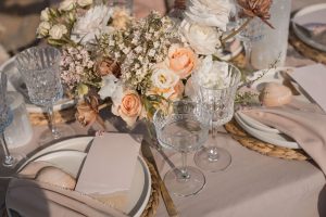 Elopement beach wedding theme table styling