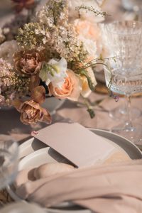 Elopement beach wedding theme table styling