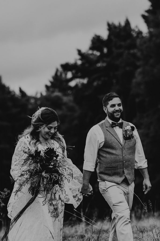 Newlyweds enjoy some quality alone time during their wedding day