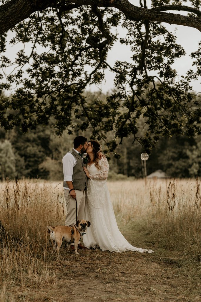 Newlyweds enjoy some quality alone time during their wedding day
