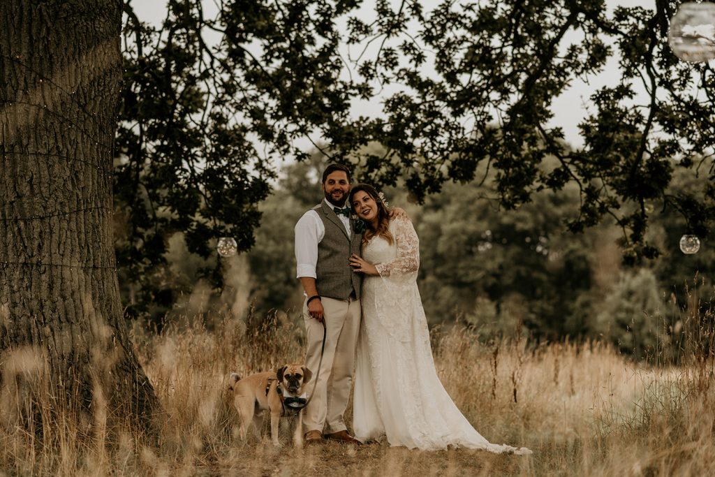 Newlyweds Aimee and Rob enjoy some quiet alone time on their wedding day