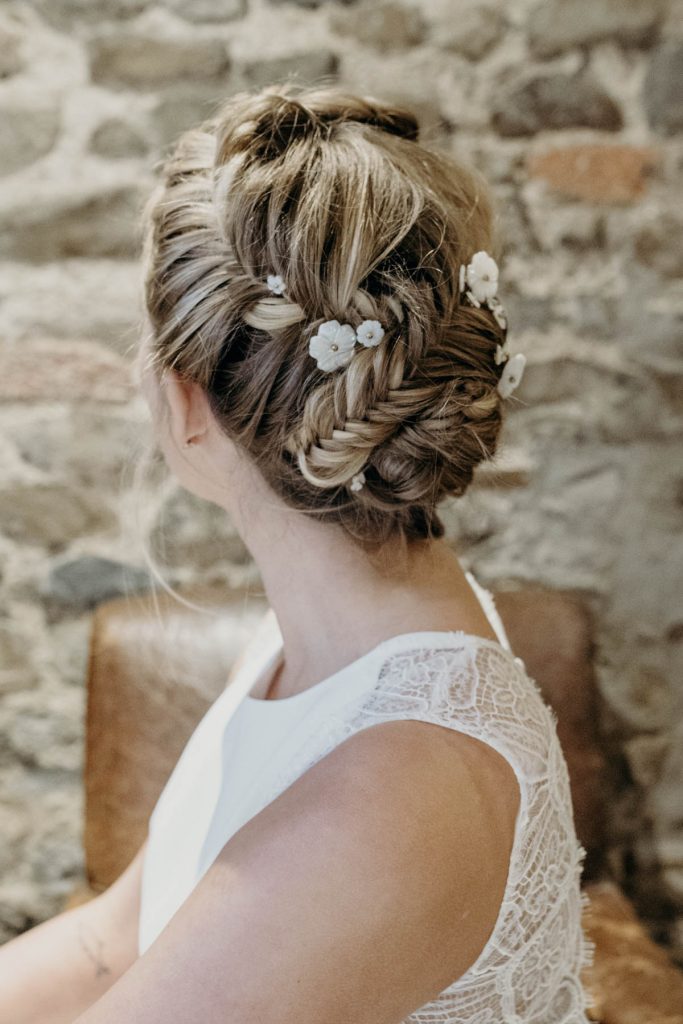 A modern up do for a contemporary bride