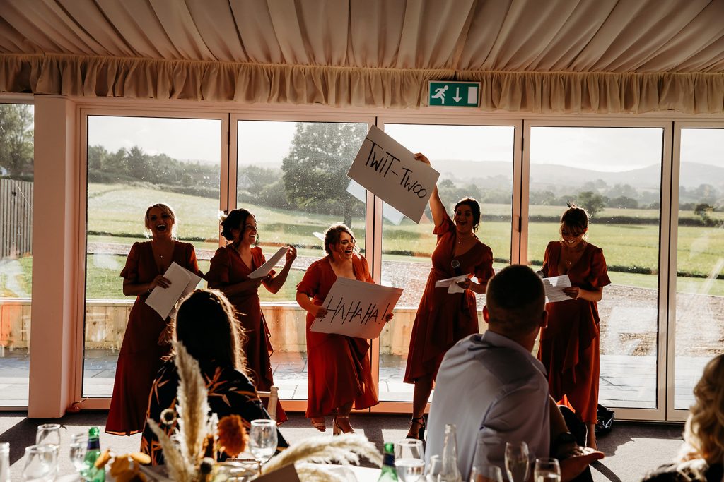 Bridesmaids speech for Autumn boho wedding couple