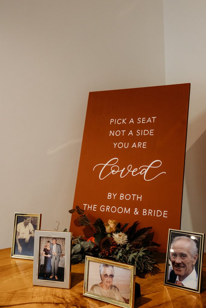 Beautiful signage on the memory table