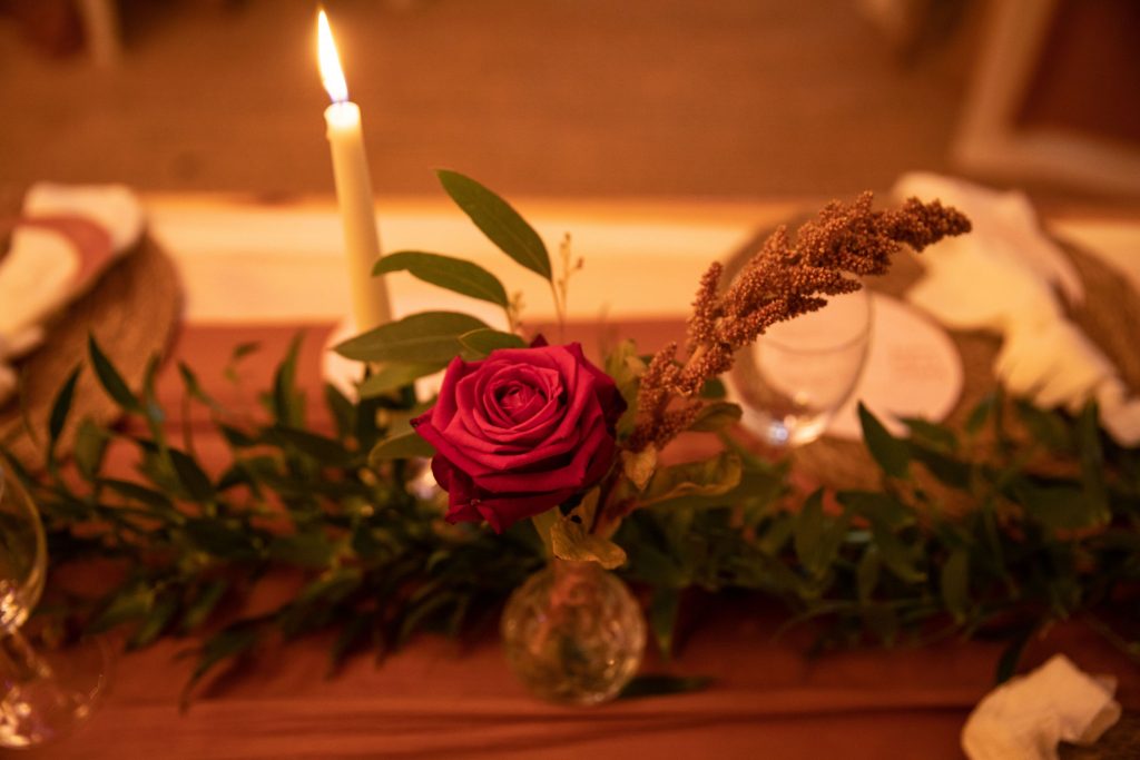 Floral details for boho wedding