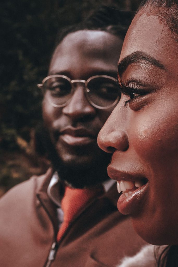 Arty couple portrait for newlyweds Olivia and Jesse