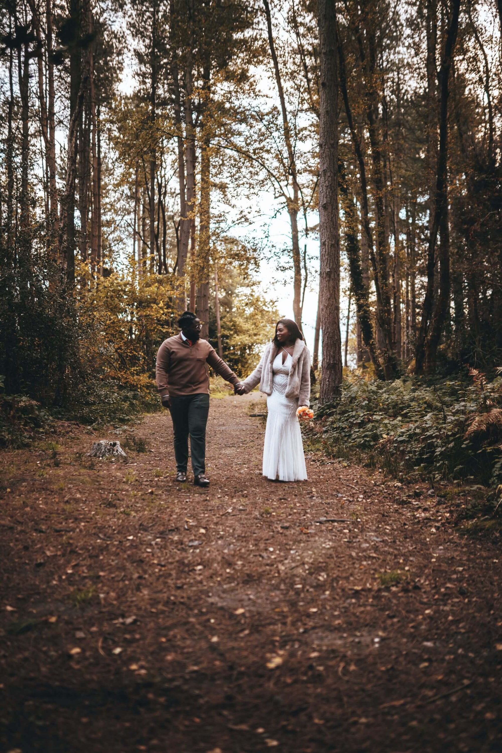 Olivia + Jesse enjoying their intimate wedding photo shoot