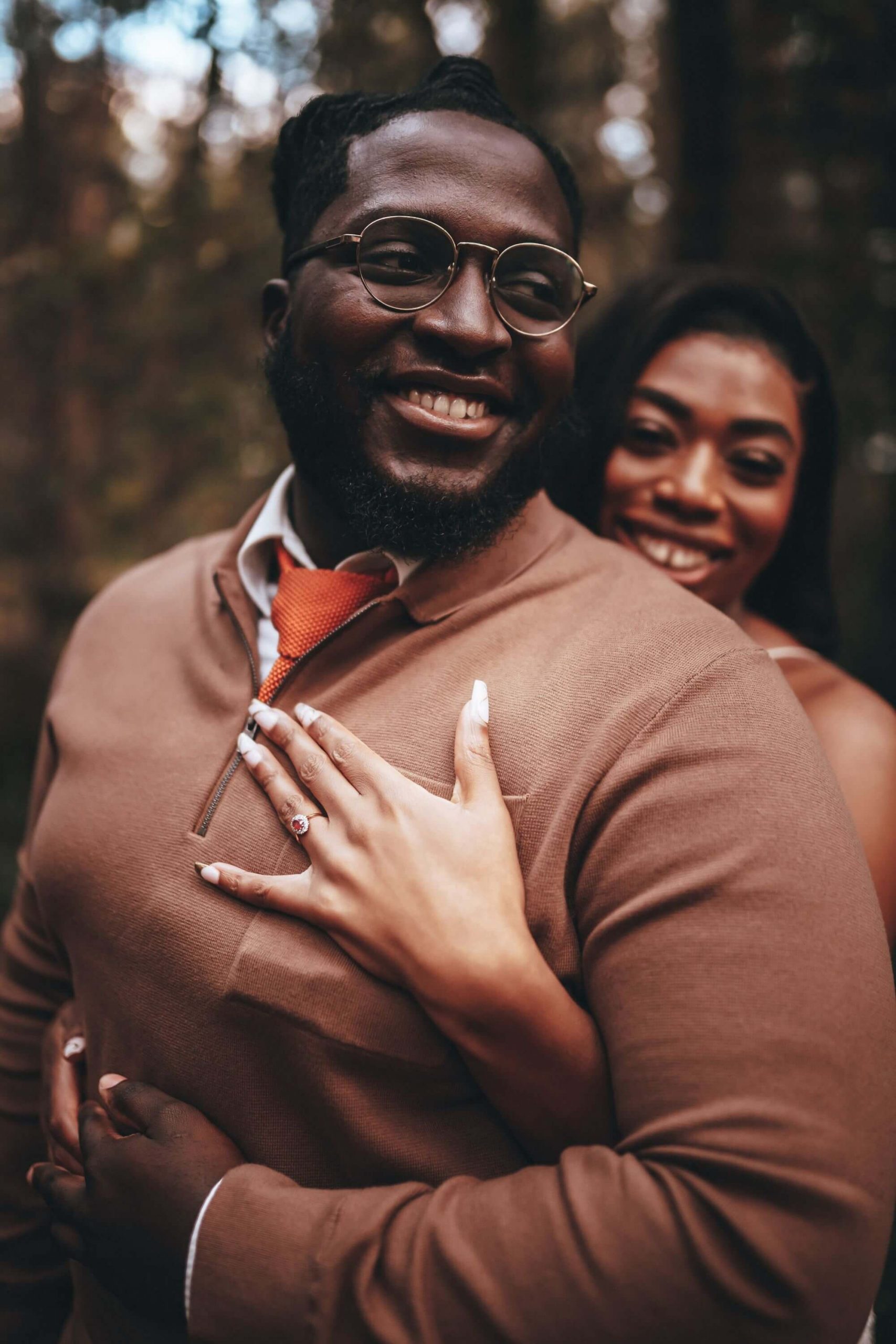 Olivia + Jesse enjoying their intimate wedding photo shoot