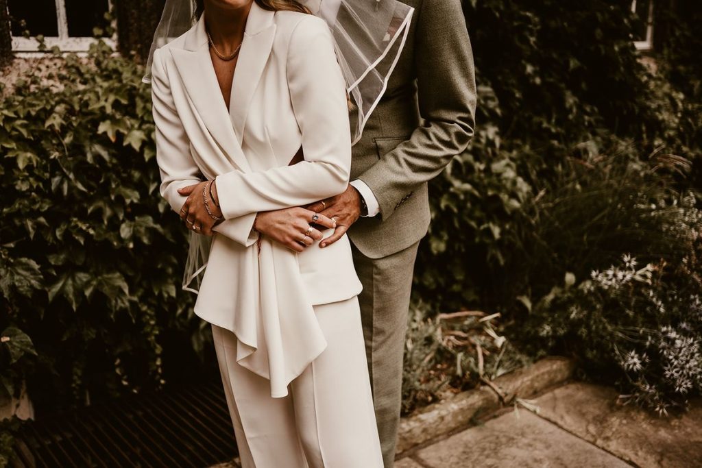 Wedding suit bridal inspiration captured by Chloe Mary Photo