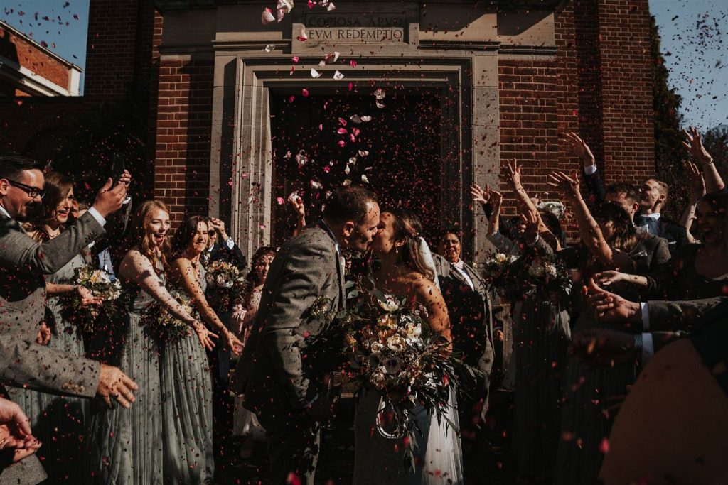 Hawkstone Hall sun-filled Spring wedding