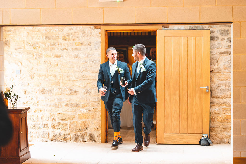 Making an entrance to the wedding breakfast courtesy of host Christian Fletcher