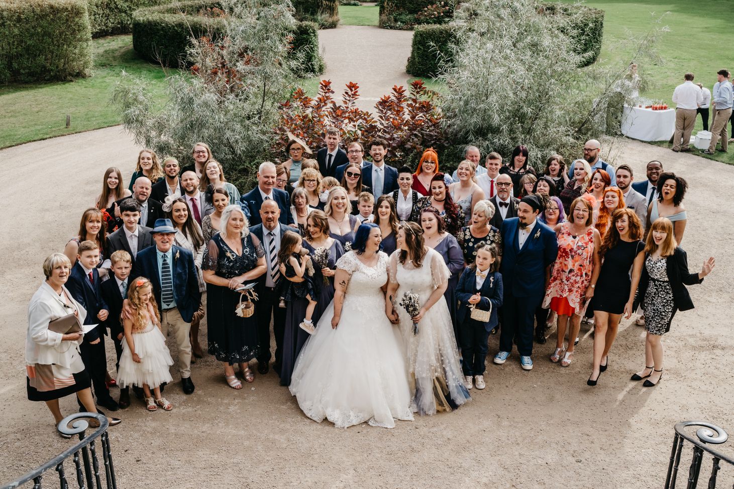 Queer wedding for celestial brides celebrating with such true joy and love