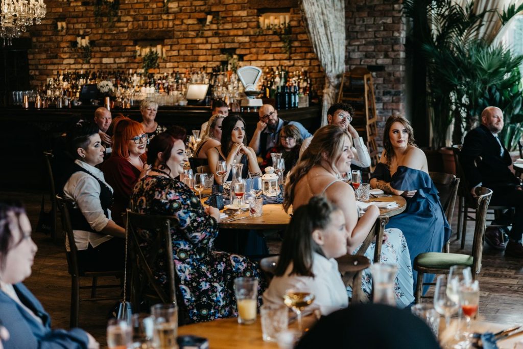 Queer wedding at Newton Hall for celestial brides  captured by David Boynton Wedding Photography