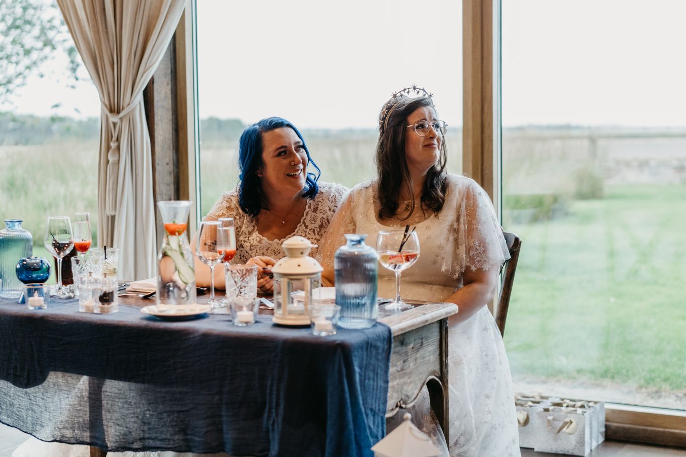 Queer wedding for celestial brides celebrating with such true joy and love