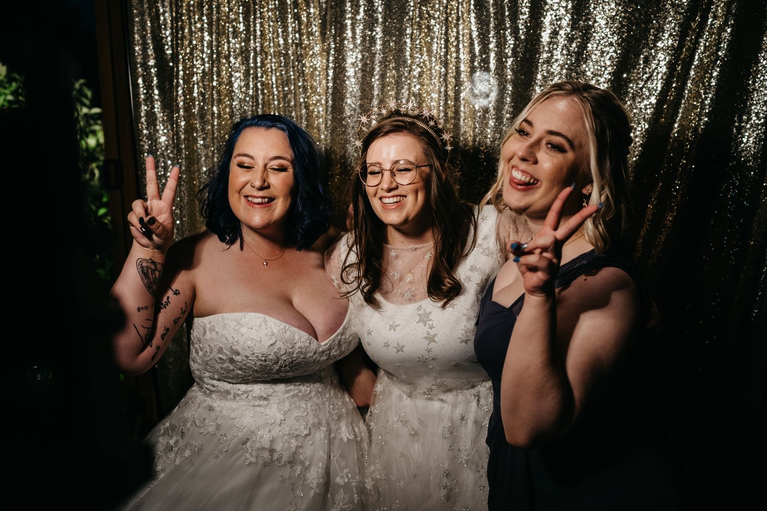 Queer wedding for celestial brides celebrating with such true joy and love