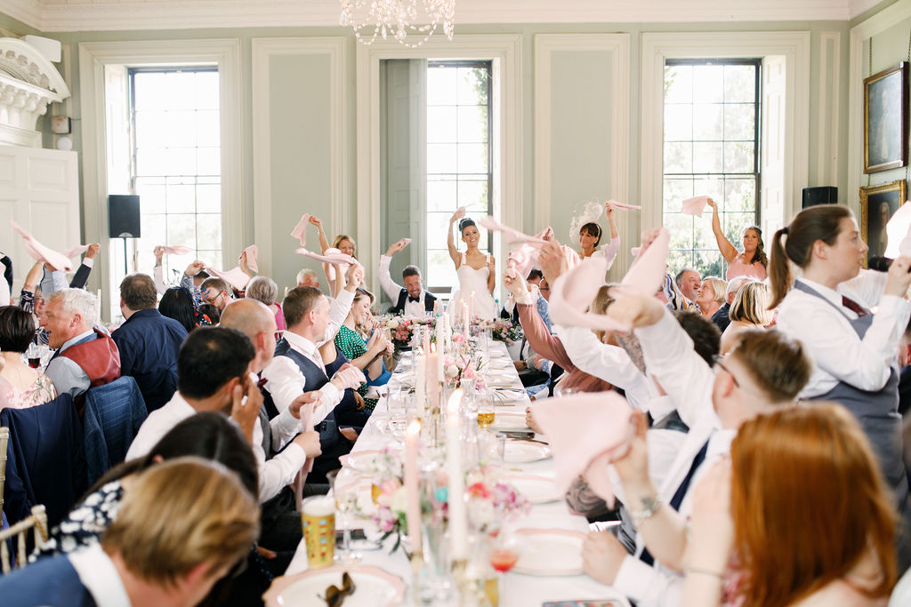 Singing Waiters performing for Milla Nova bride Ell's wedding to Simon