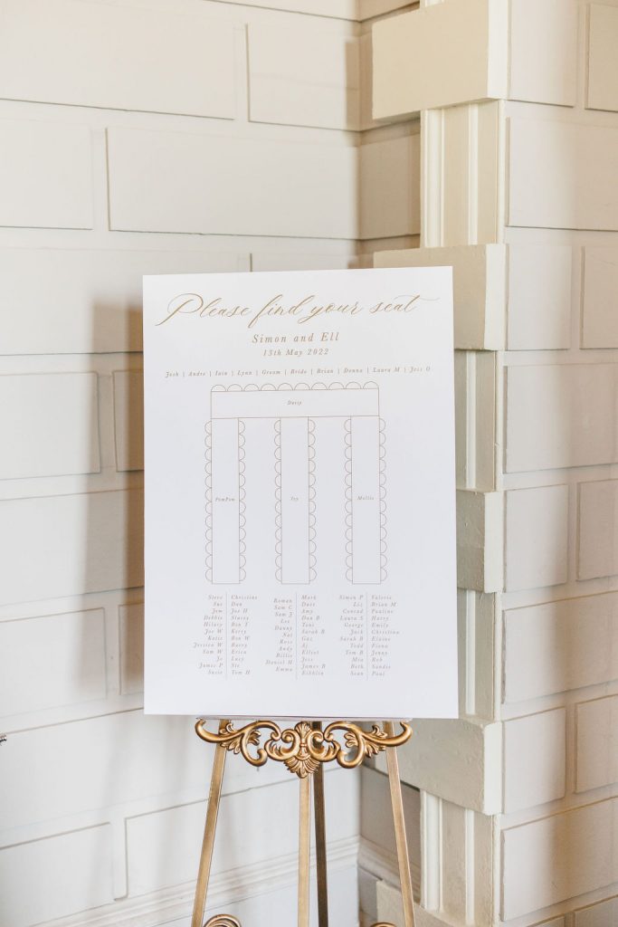 An elegant and romantic pink and gold wedding at Davenport House with two Milla Nova dresses