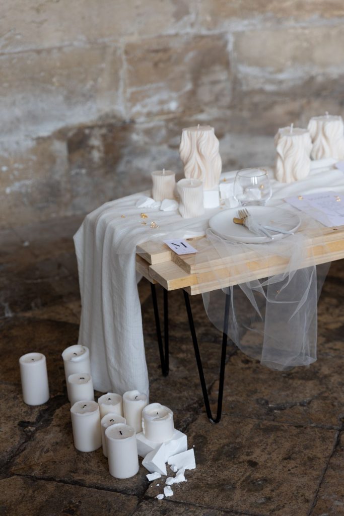 All white wedding styling for The Dream wedding inspiration shoot
