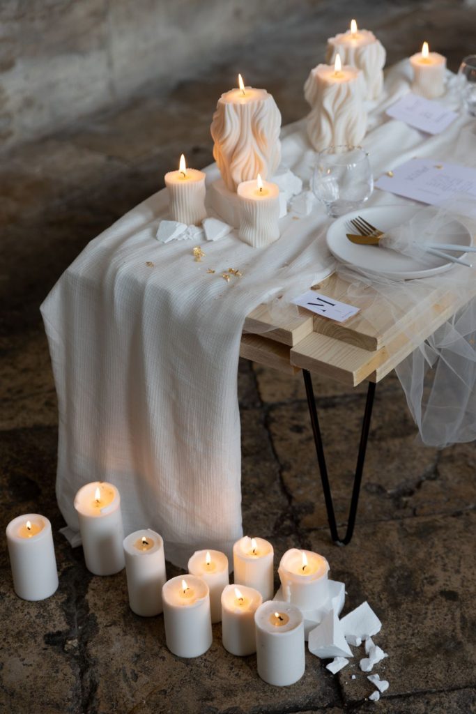All white wedding styling for The Dream wedding inspiration shoot