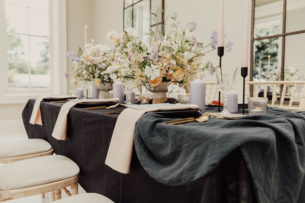 Pastel wedding inspiration with a monochrome twist