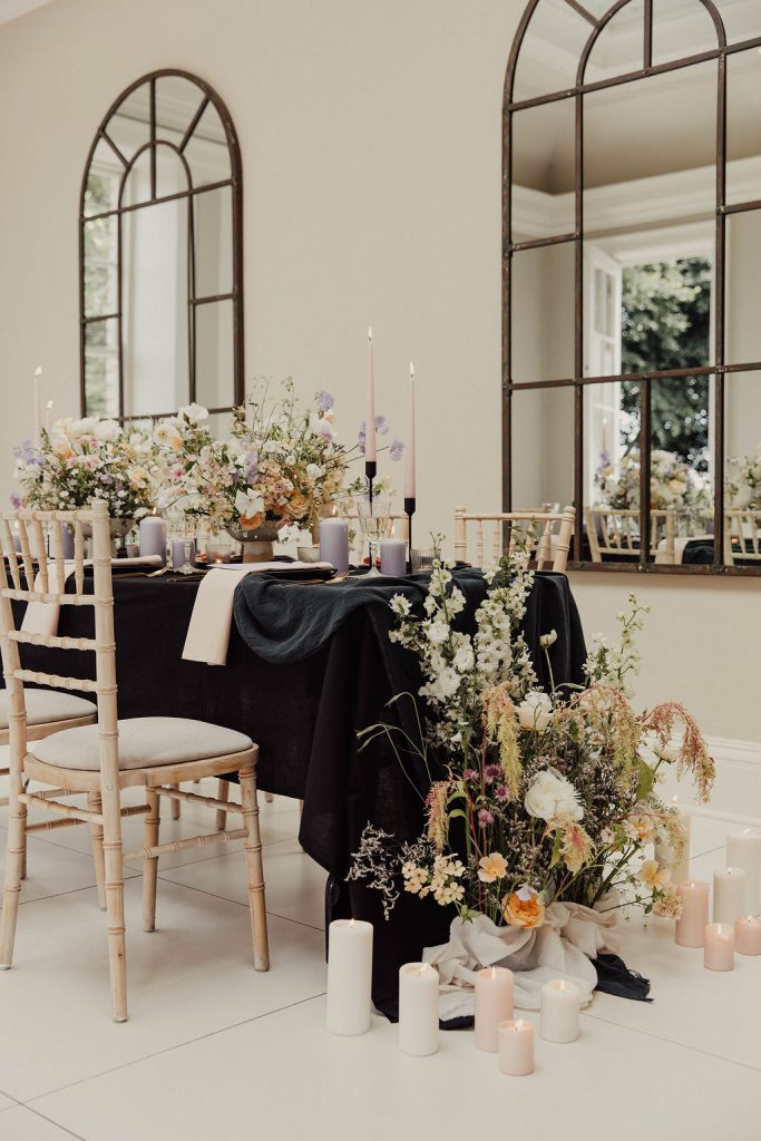 Pastel wedding inspiration with a monochrome twist