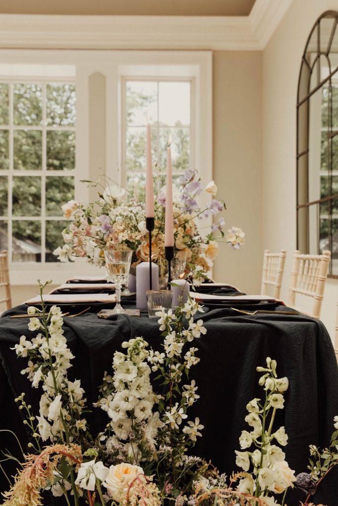Pastel wedding inspiration with a monochrome twist