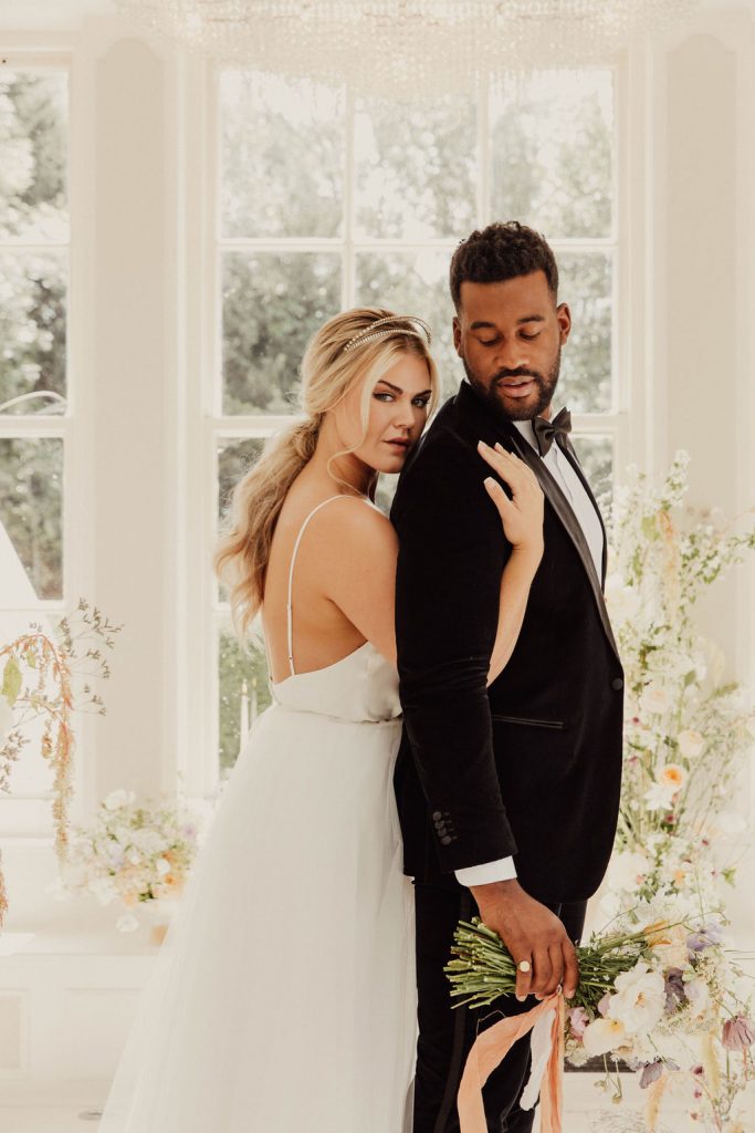 Pastel wedding inspiration with a monochrome twist