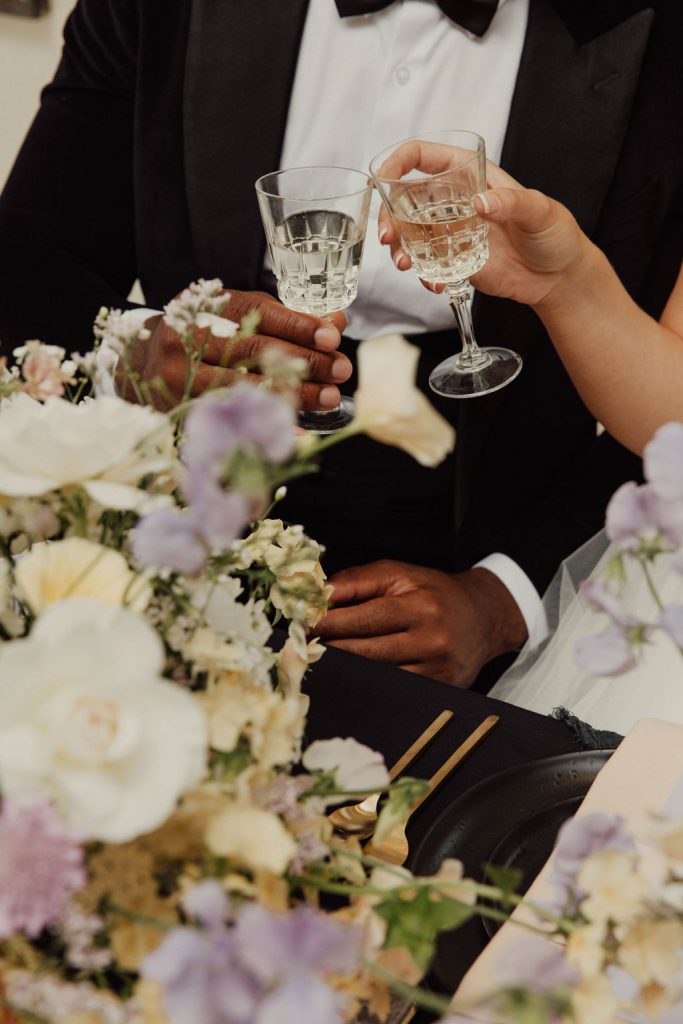 Pastel wedding inspiration with a monochrome twist