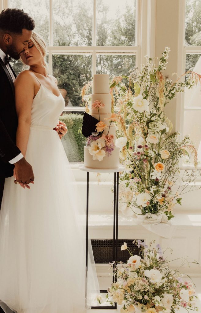 Pastel wedding inspiration with a monochrome twist