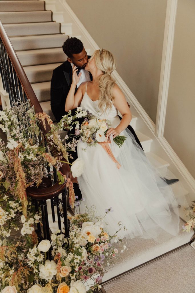 Pastel wedding inspiration with a monochrome twist