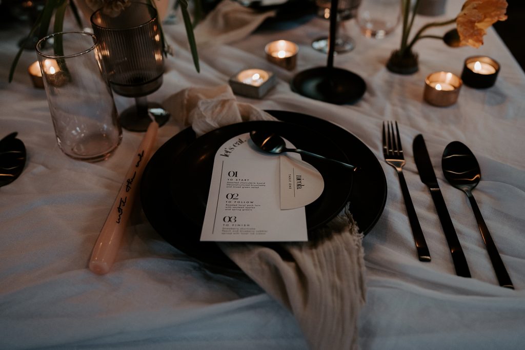 Modern wedding shoot captured by We are The James's