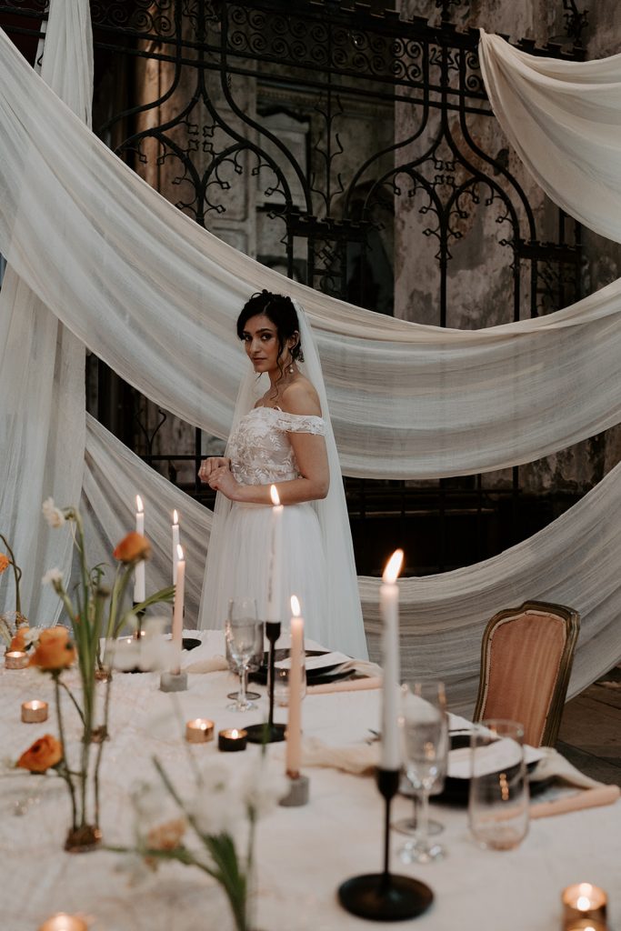 Modern wedding styling at The Mount Without