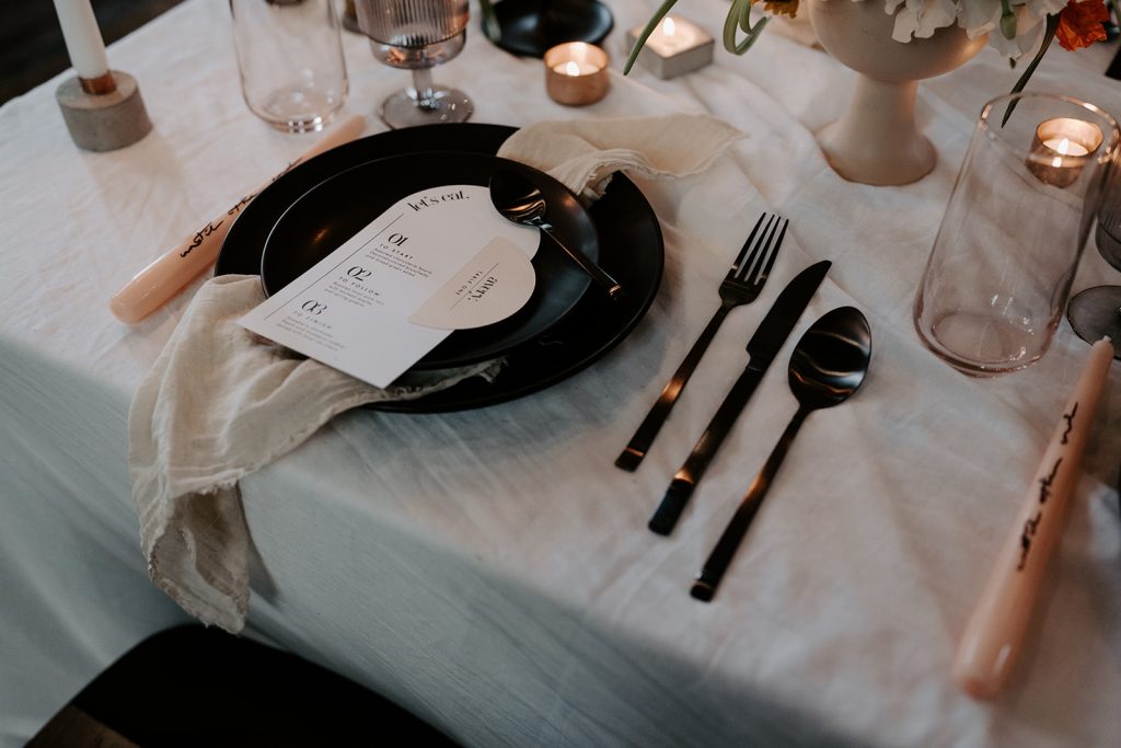 Modern wedding shoot captured by We are The James's