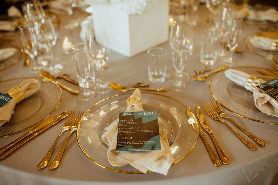 An evening outfit change for an Autumn bride at Blake Hall