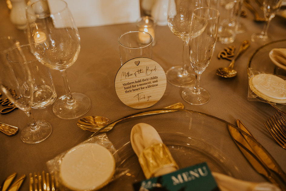 An evening outfit change for an elegant Autumnal bride at Blake Hall