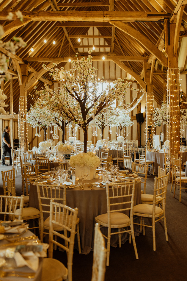 An evening outfit change for an elegant Autumnal bride at Blake Hall