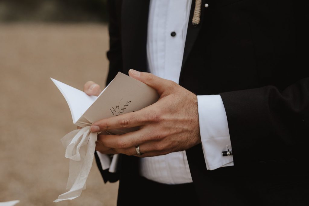 A bespoke wedding dress for a barefoot bride's beach elopement