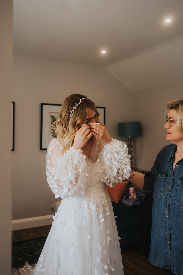 A spring boho wedding at The Barns in Yorkshire for Emily + Alex, captured by Firewood Film