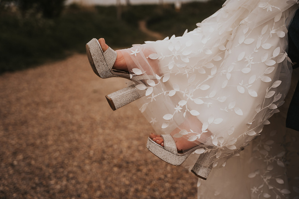 A spring boho wedding at The Barns in Yorkshire for Emily + Alex, captured by Firewood Film