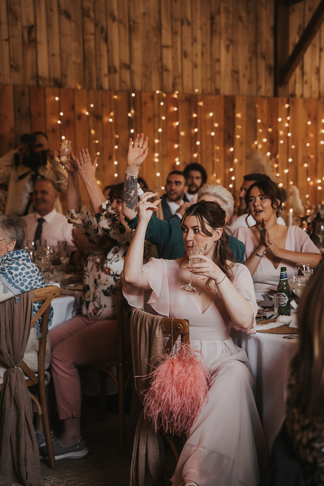 A spring boho wedding at The Barns in Yorkshire for Emily + Alex, captured by Firewood Film