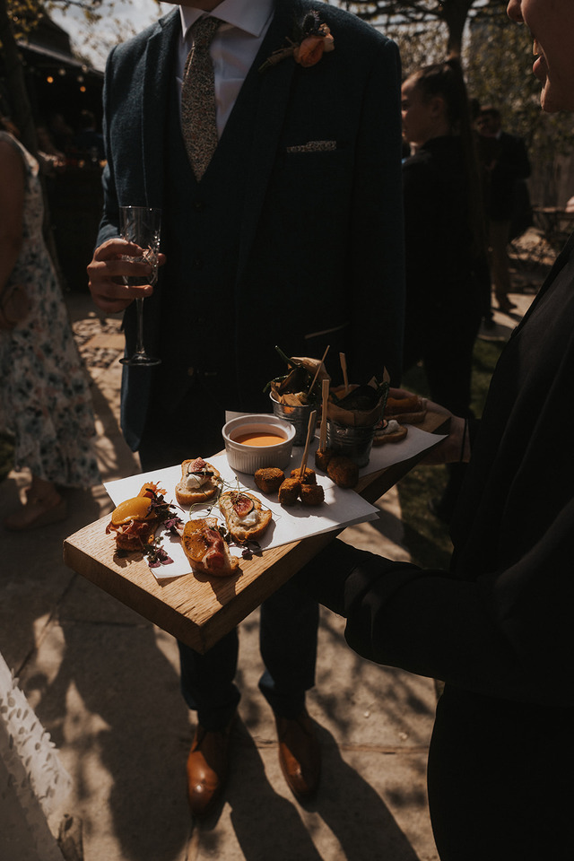 A spring boho wedding at The Barns in Yorkshire for Emily + Alex, captured by Firewood Film
