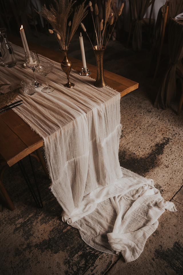 A spring boho wedding at The Barns in Yorkshire for Emily + Alex, captured by Firewood Film