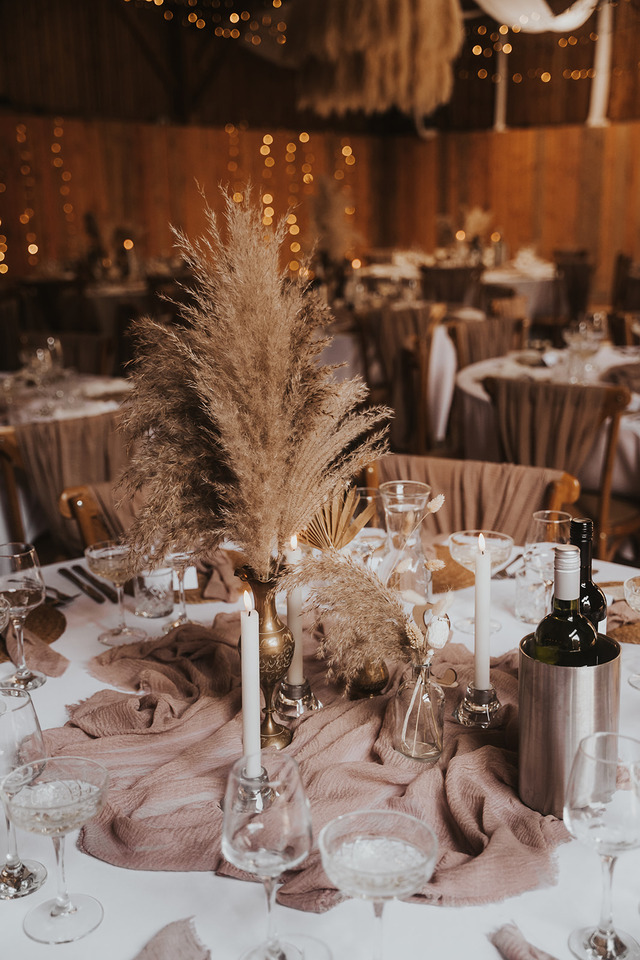 A spring boho wedding at The Barns in Yorkshire for Emily + Alex, captured by Firewood Film