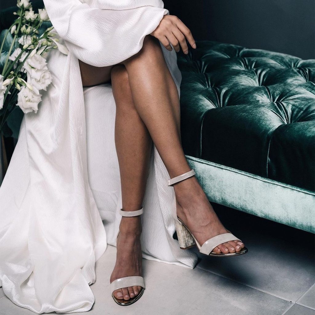 Handcrafted designer wedding shoes by Freya Rose London